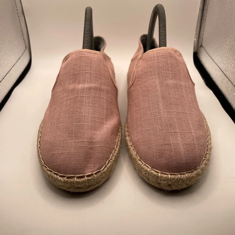 Olukai Kaula Pa’a Kapa Pink Espadrille Slip-On Shoes size 7